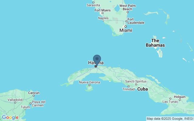 Kaart met locatie Acuario Nacional de Cuba